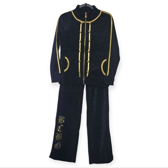 Bcbgmaxazria velour two-piece track suit, medium - Picture 5 of 15